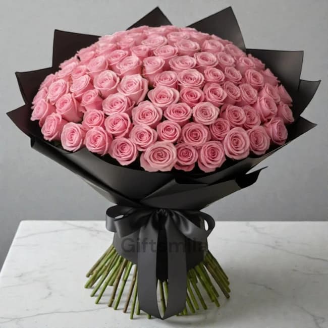 100 Pink Roses