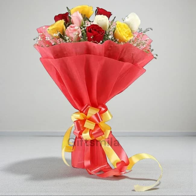 Awesome Mixed Roses Bouquet 