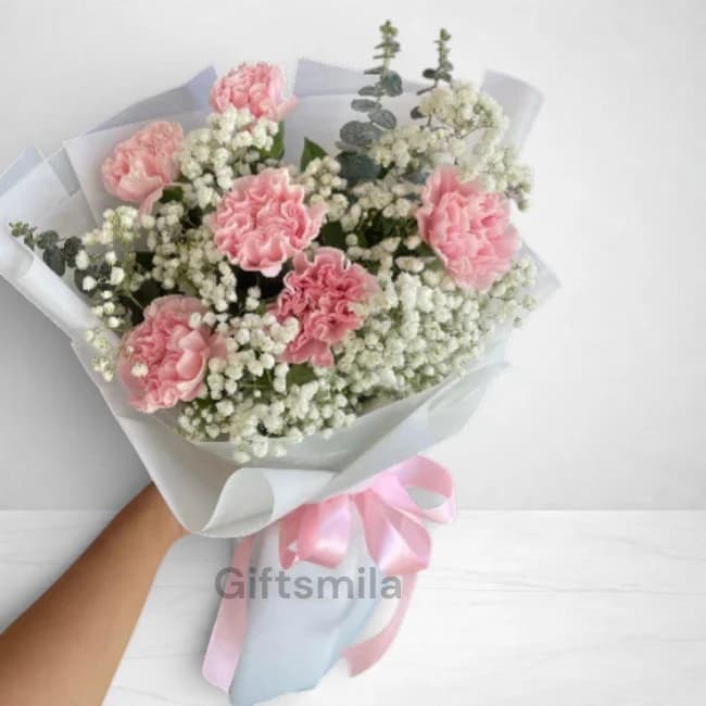 Beautiful Pink Carnation Bouquet
