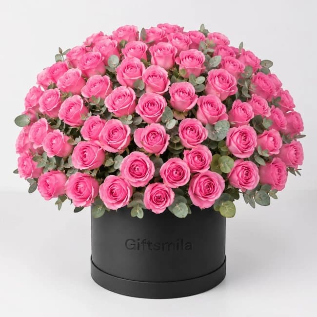 Beautiful Pink Roses Box