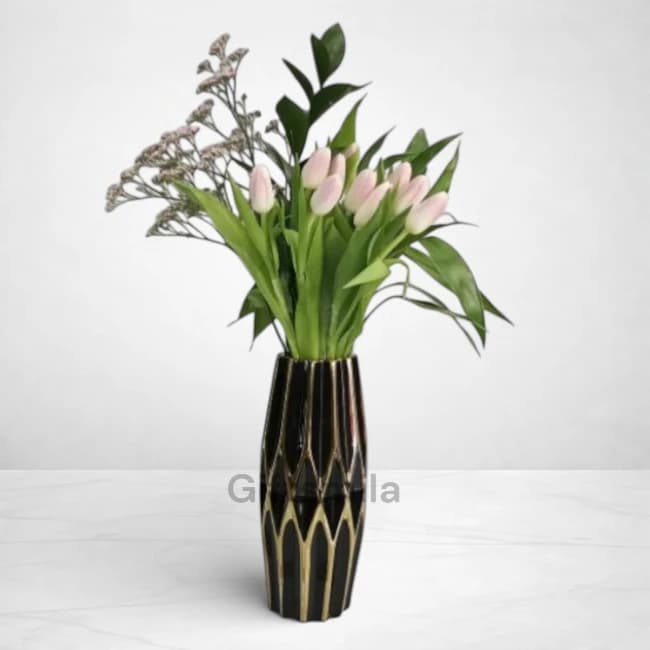 Beautiful Pink Tulip Vase