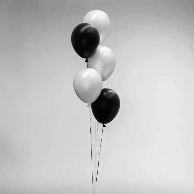 Black and Silver Balloons