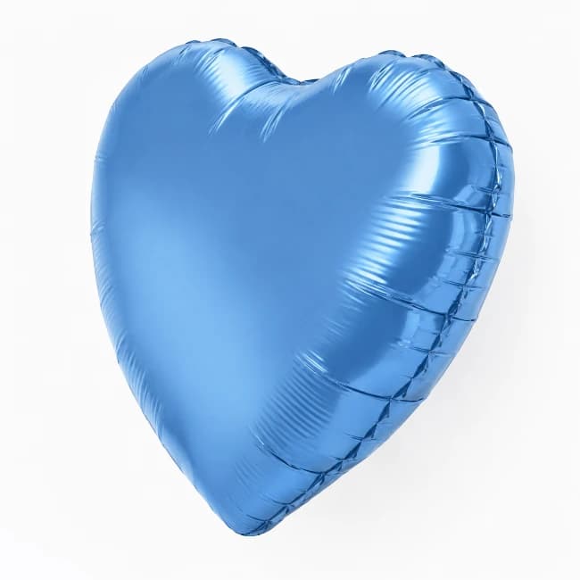 Blue Heart Foil Balloon
