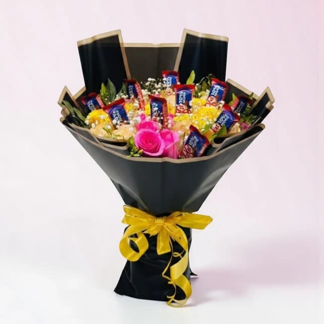 Chocolate with Mixed Flowers
