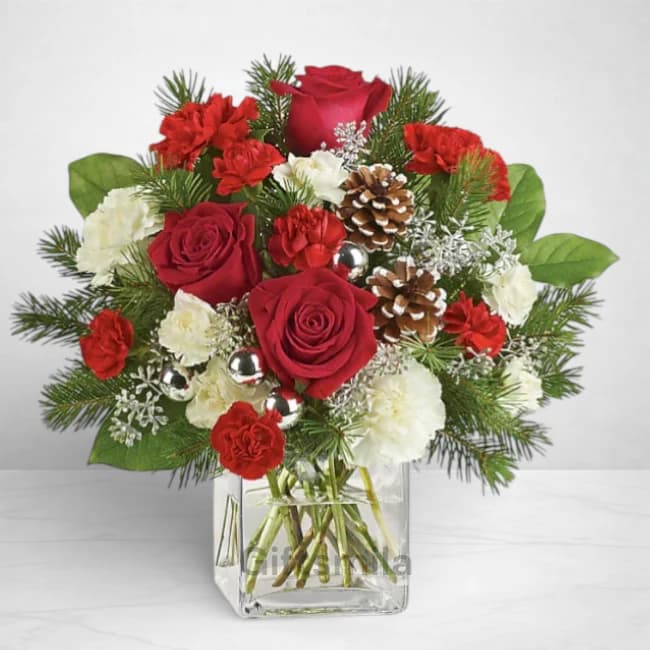 Christmas Flower Vase