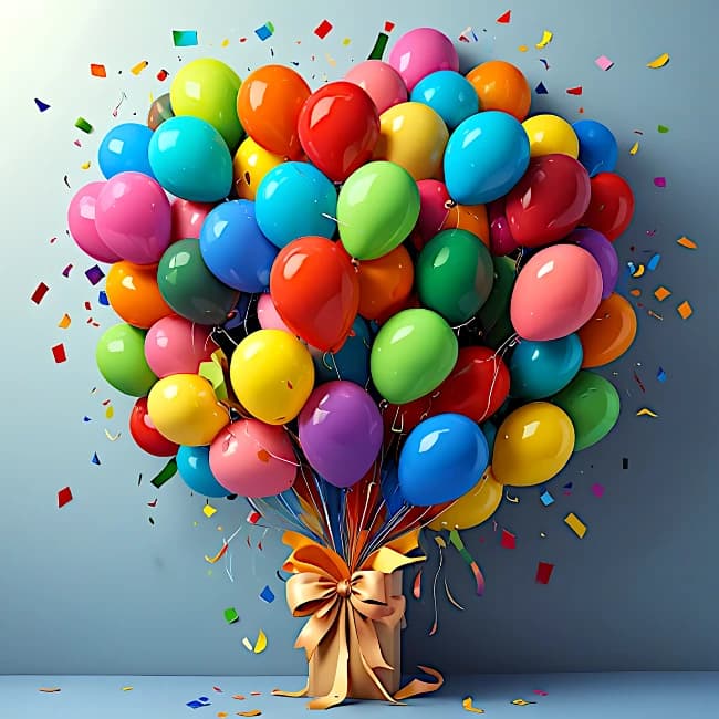 Colorful Balloons Bunch