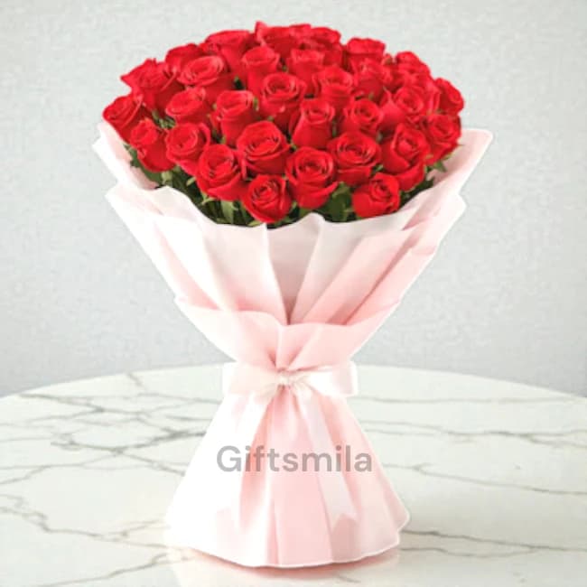Elegant Red Roses Bouquet