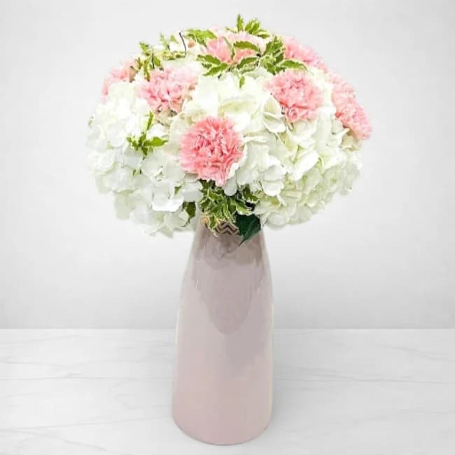 Hydrangea & Carnation Vase