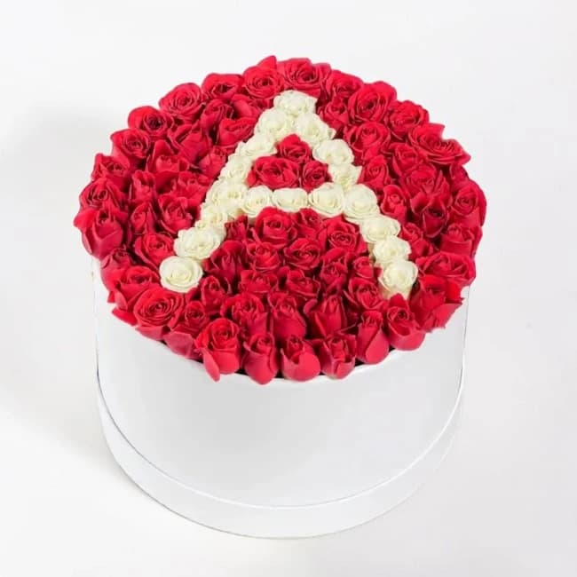 Letter Red Roses Box