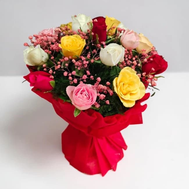 Mixed Color Roses Bouquet