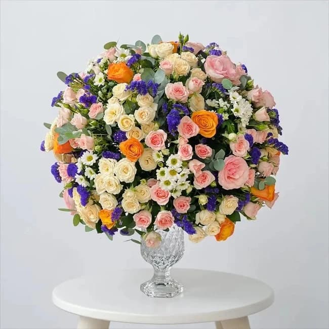 Sunset Grace Glass Vase