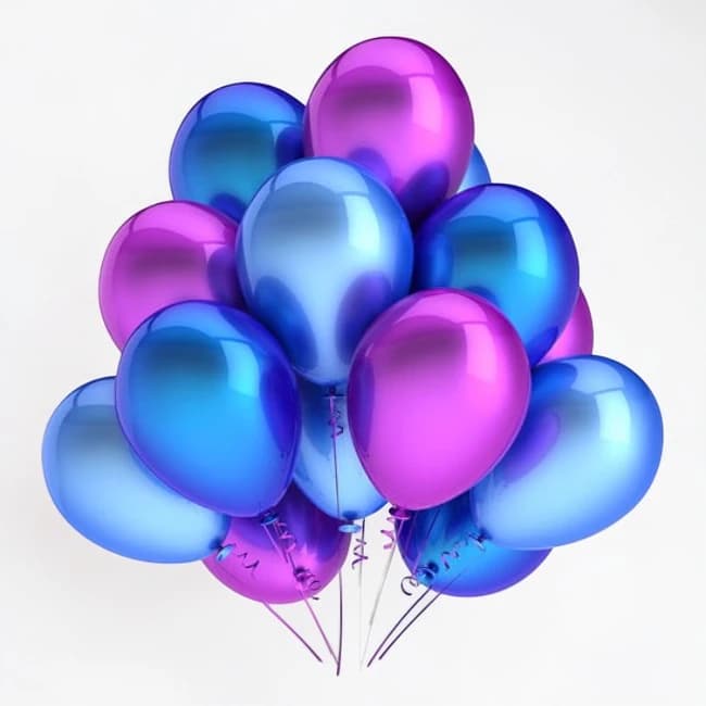 Pink and Purple Balloon Bunch