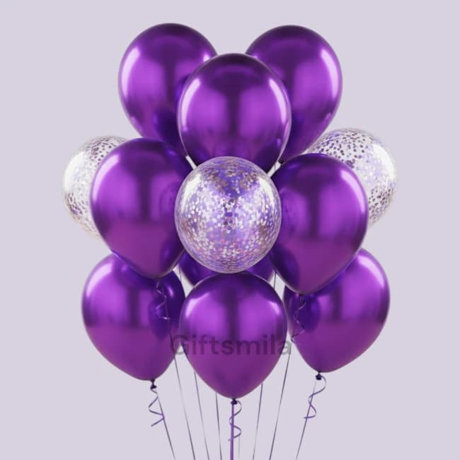 Purple & Silver Balloon