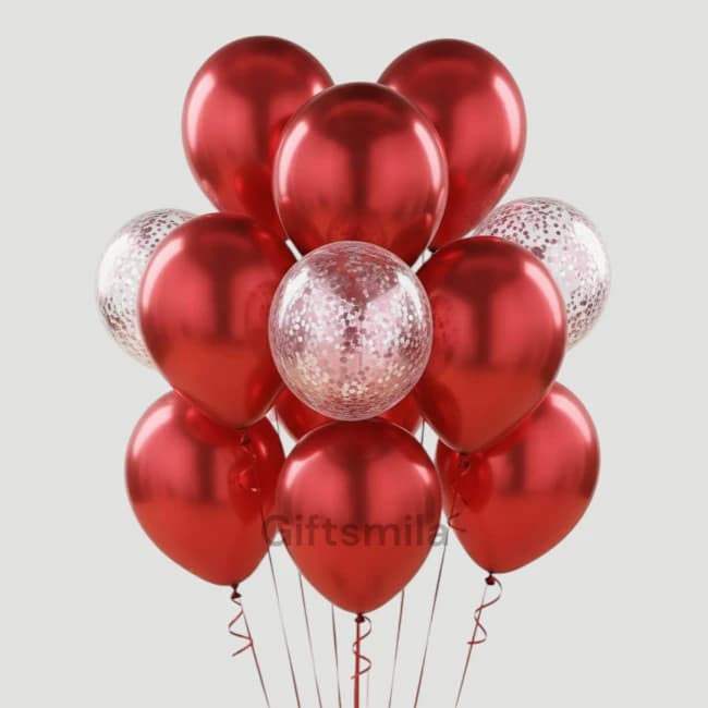 Red & Silver Balloon