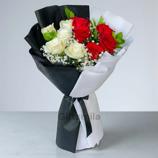 Red & White Roses