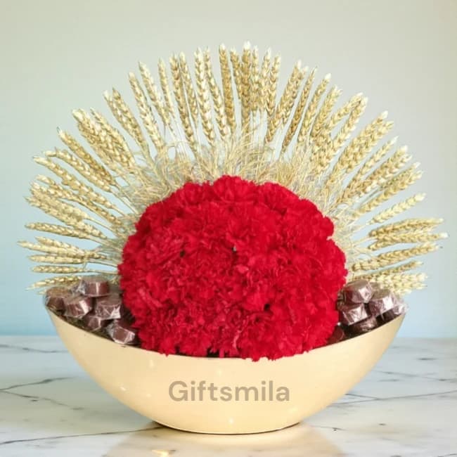 Red Carnation & Chocolates Combo