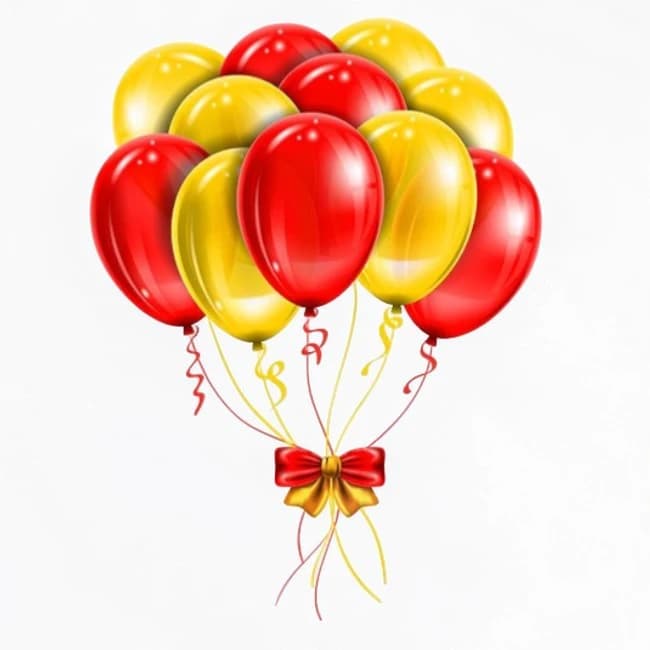 Red and Yellow Balloon Bunch