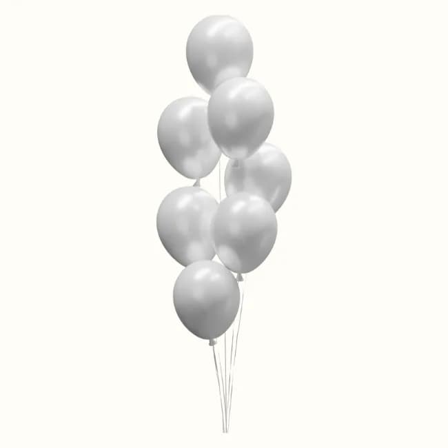 Silver Helium Balloons - 7