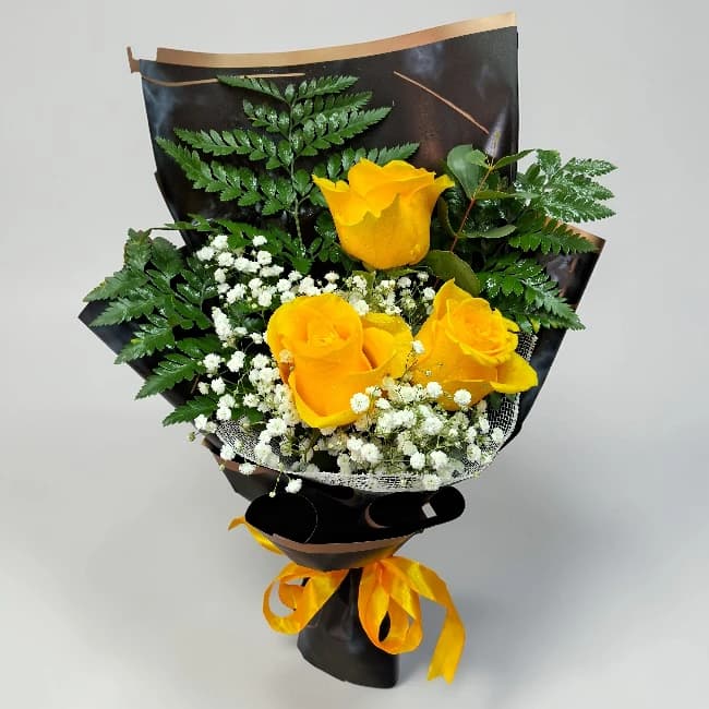Triplets Yellow Bouquet