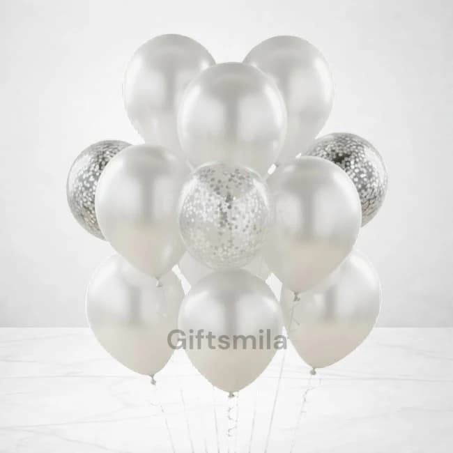 White & Silver Balloon