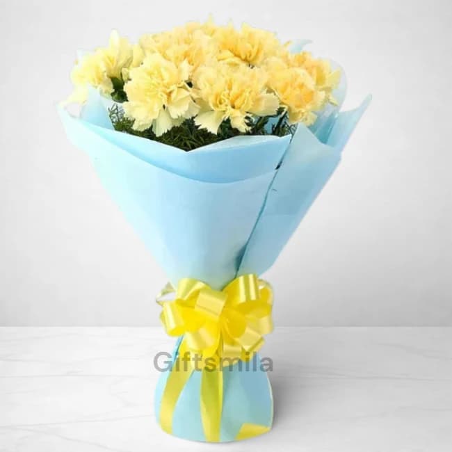 Yellow Carnation Bouquet