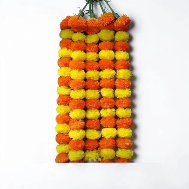 Orange and Yellow Marigold strings