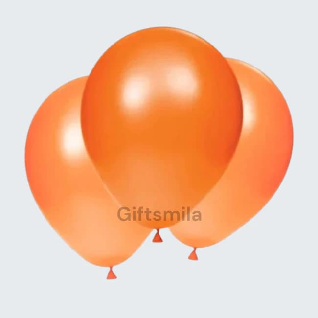 3 Orange Balloons