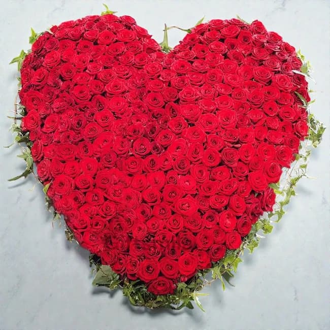Beautiful Heart Shaped Roses