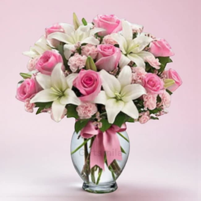 Mix Flowers with Vase