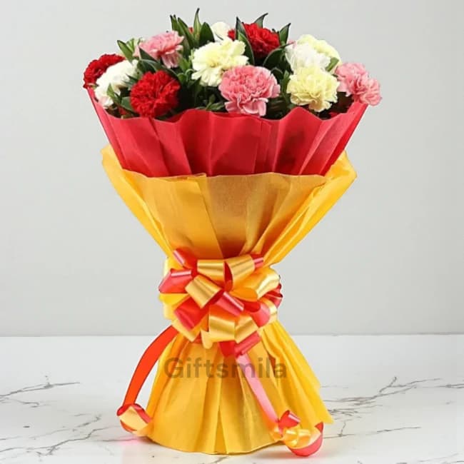 Mixed Carnation Bouquet