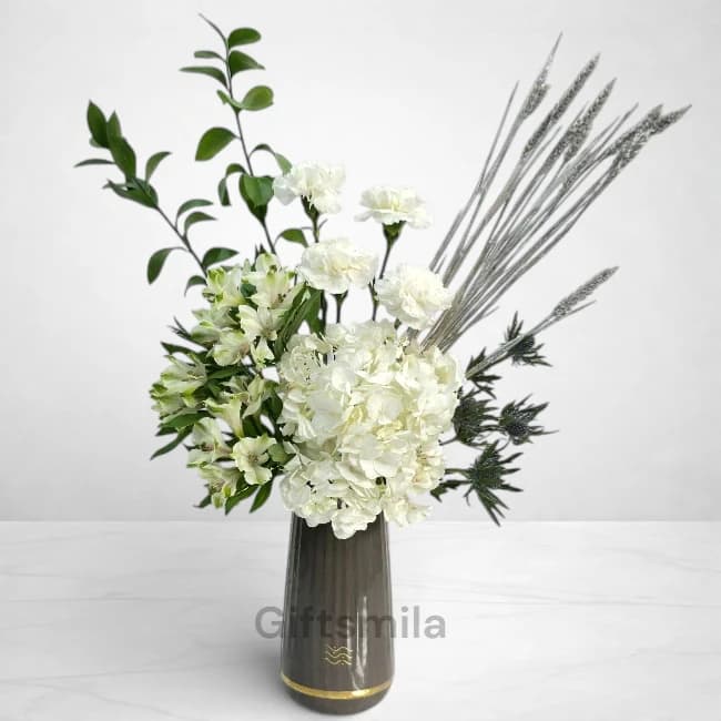 Mixed White Flower Vase