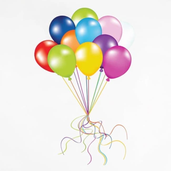 Multicolor Balloon Bunch