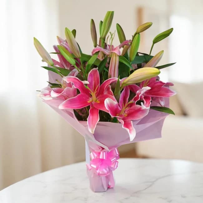 Pink Lilies Bouquet