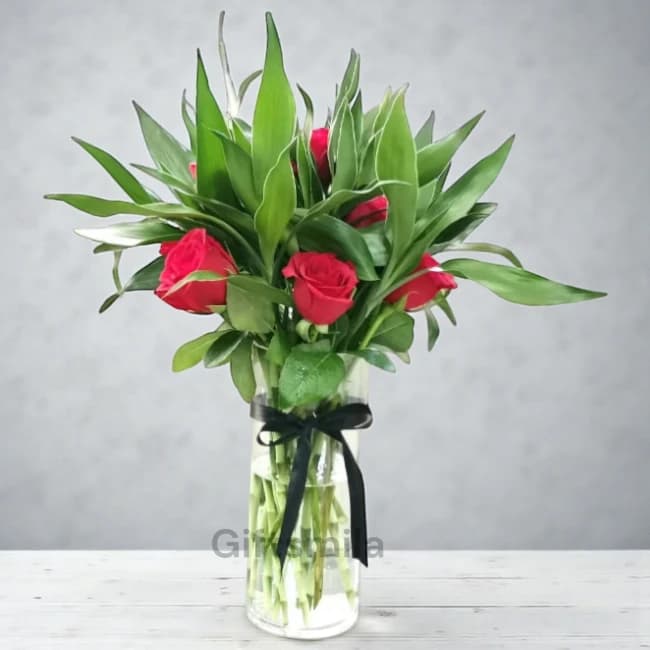 Rose & Bamboo Vase