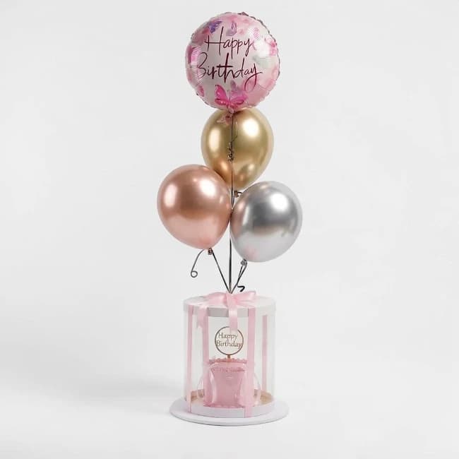 Soft Pink Birthday Cake Box