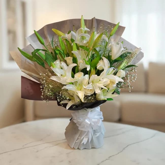 White Lilies Bouquet
