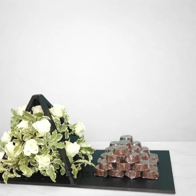 White Roses & Chocolates Arrangements
